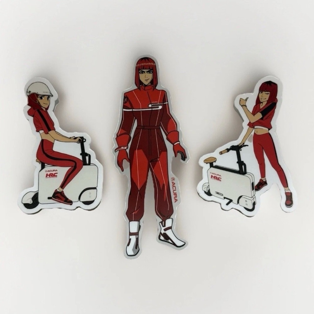 Acura HRC Racing Stickers (3pcs)